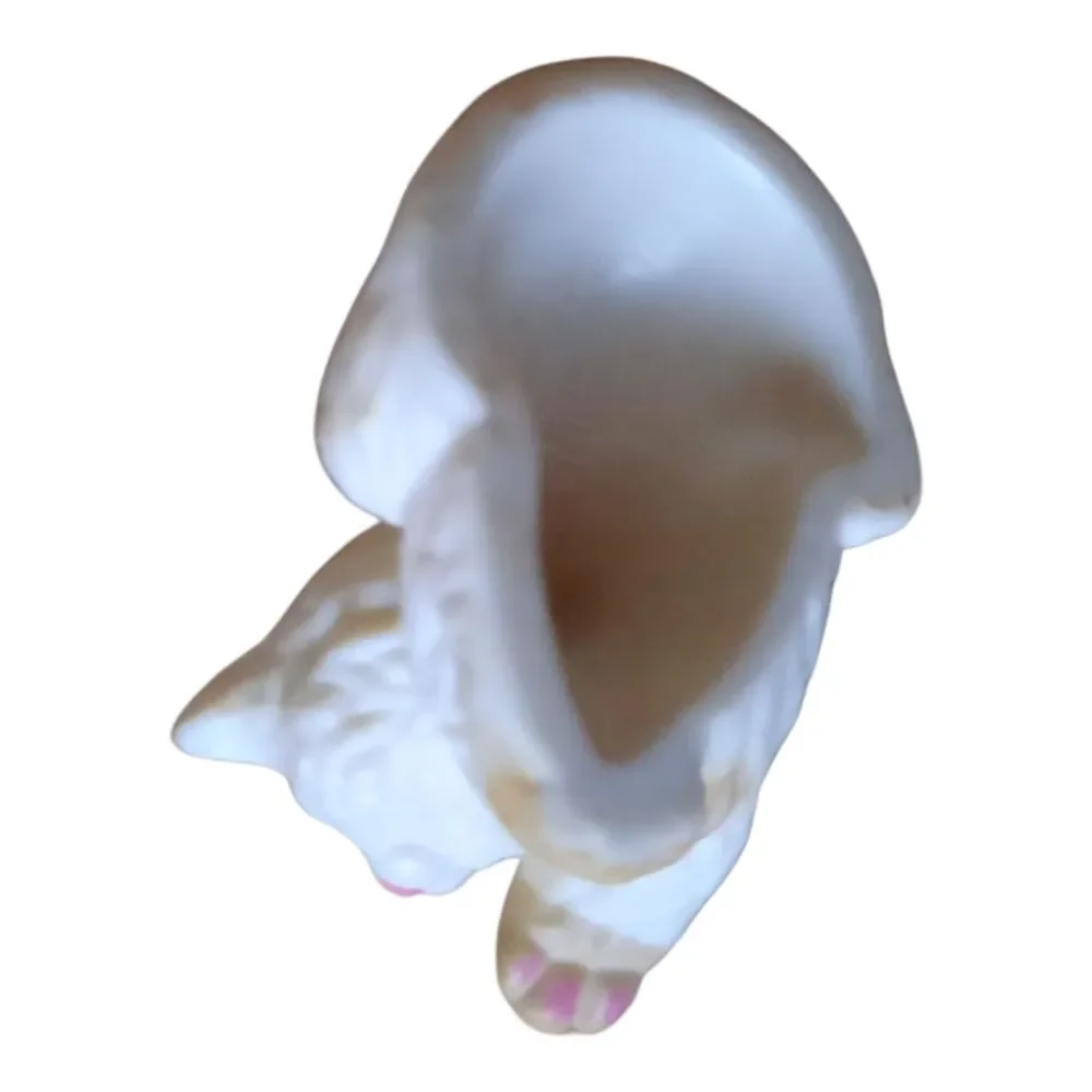 Adorable Cream and Tan Ceramic Cat Figurine